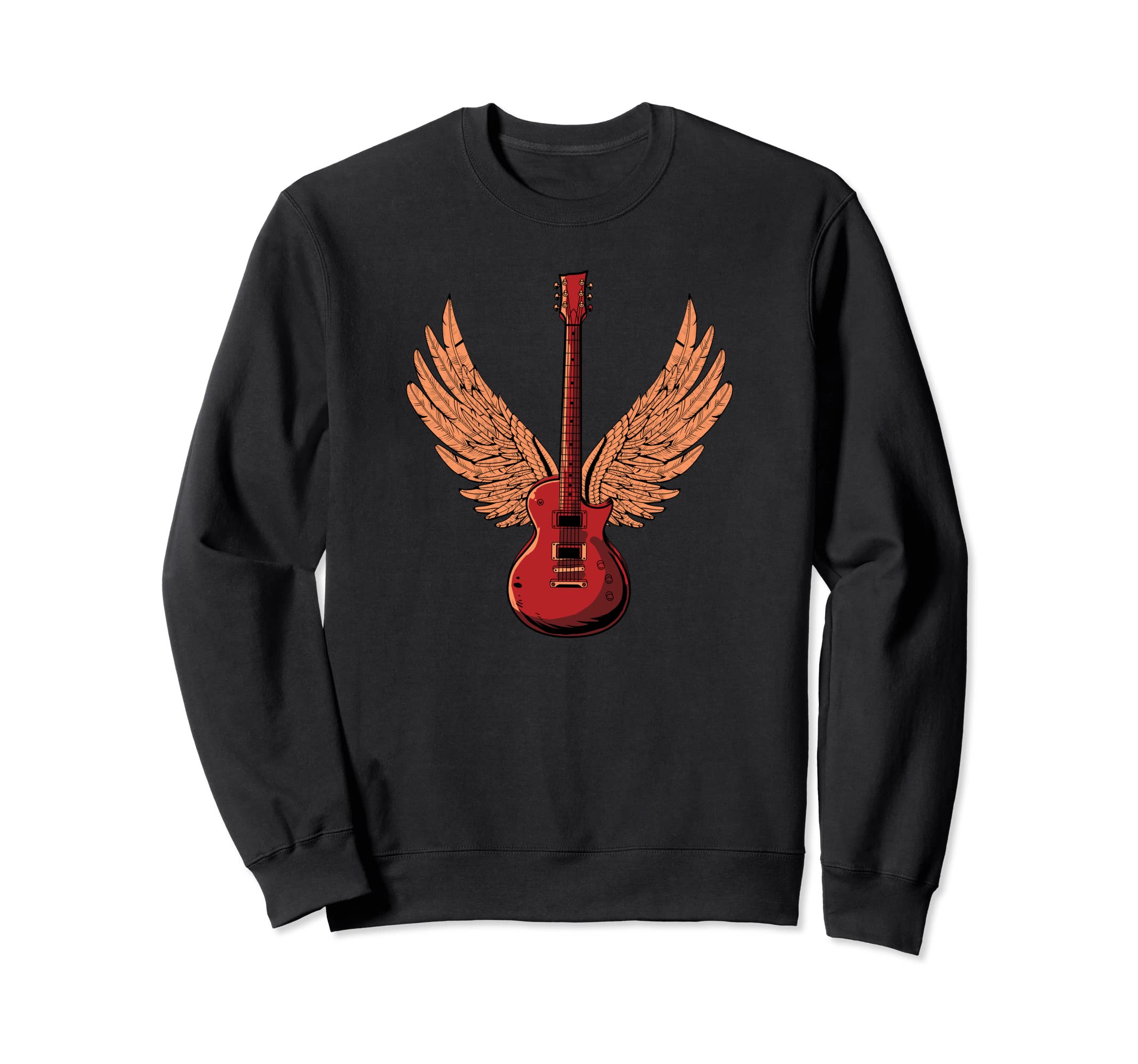 Electric Guitar Musician - E-Guitar Wings Rock Guitarist Sweatshirt