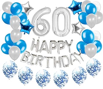 Balloon Banner 60 Birthday Decorations 