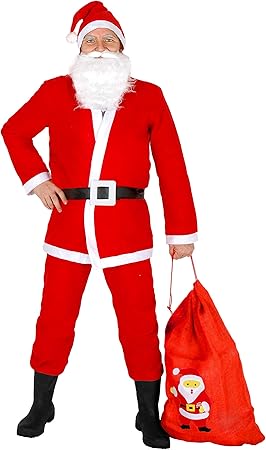 Babbo Natale Rosso.Ciao Costume Babbo Natale Con Sacco Per Adulti Rosso Bianco Unica 25010 Amazon It Giochi E Giocattoli