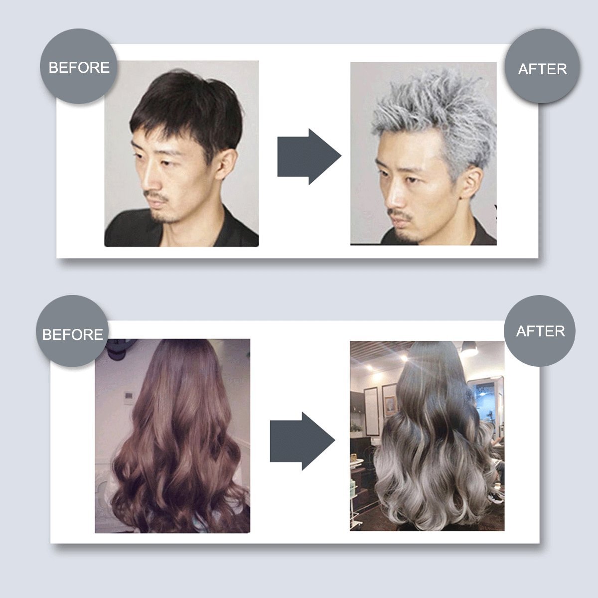 Tailaimei Temporary Silver Gray Hair Wax 4 23oz Instant Hairstyle