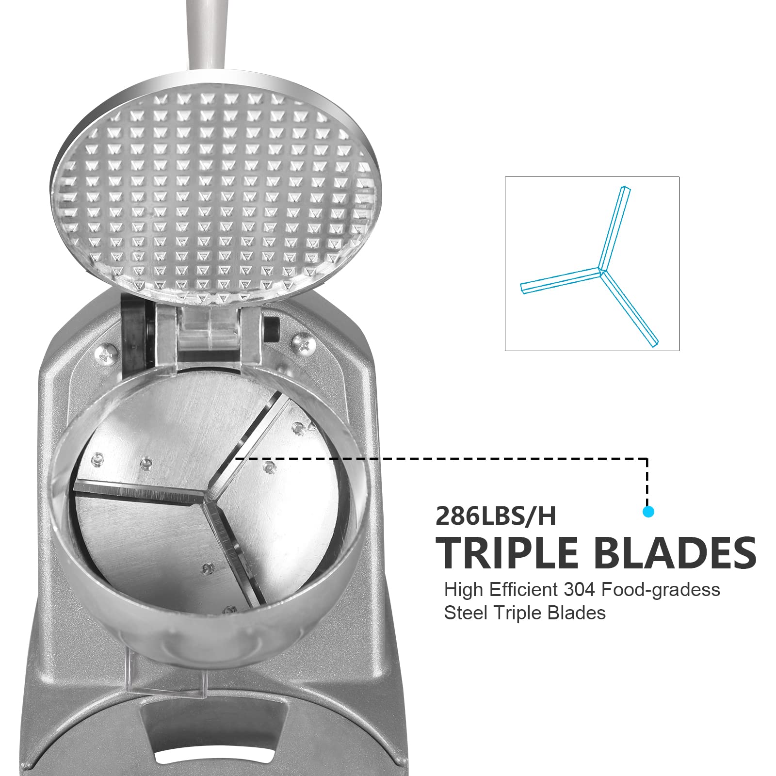 Shaved Ice Machine 380W Electric Ice Crusher Triple Blades Ice Crusher Shaver 286lbs/hr Snow Cone Machine 1500 RPM Stainless Steel Ice Shaver Ice Shaving Machine for Home and Commercial