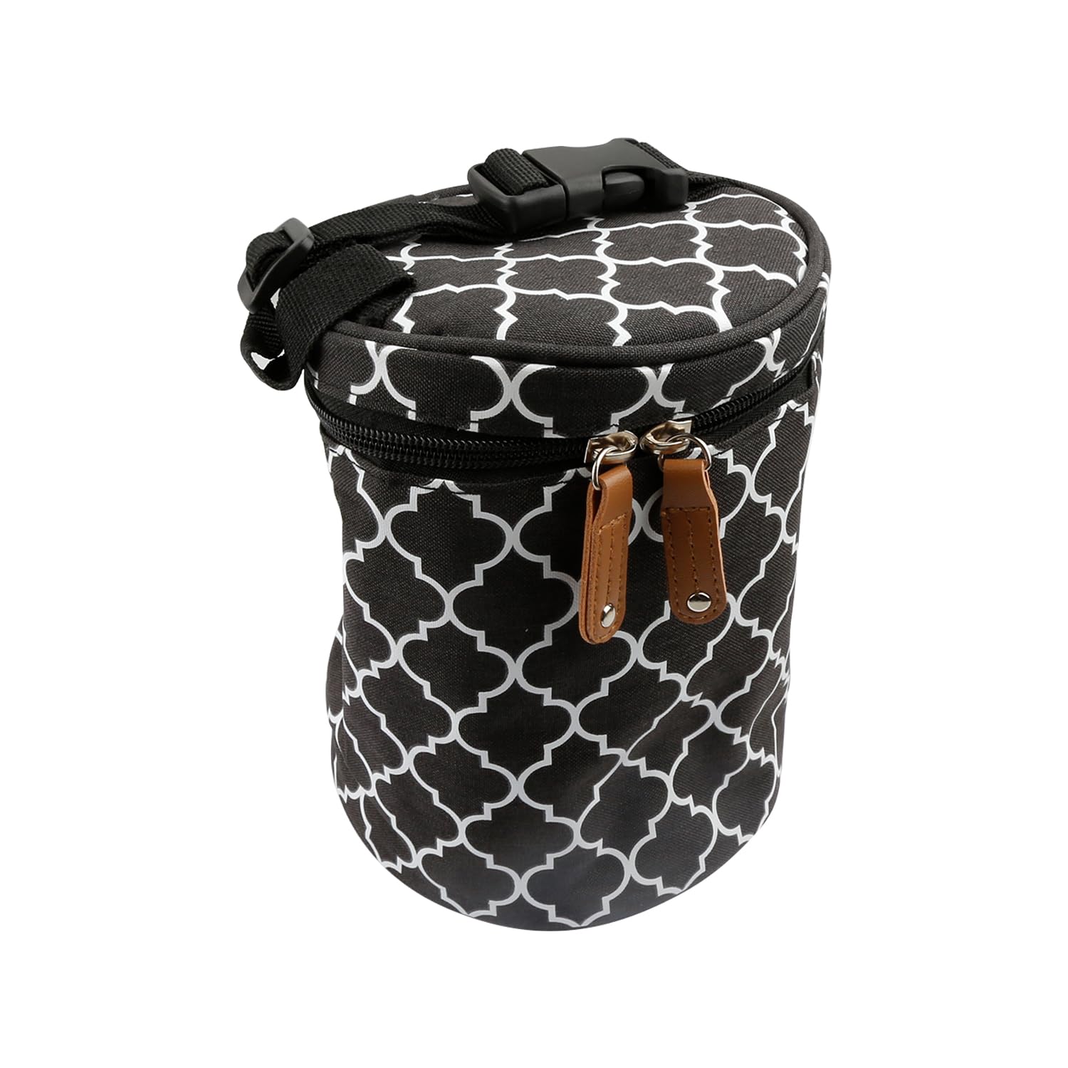 Rumyve Baby Bottle Thermal Bag,Breast Milk Cooler Bag Fits 4 Baby Bottles with Ice Pack & Shoulder Strap,Storage Bag Portable Bottle Holder Thermal Bottle Holder(Black)