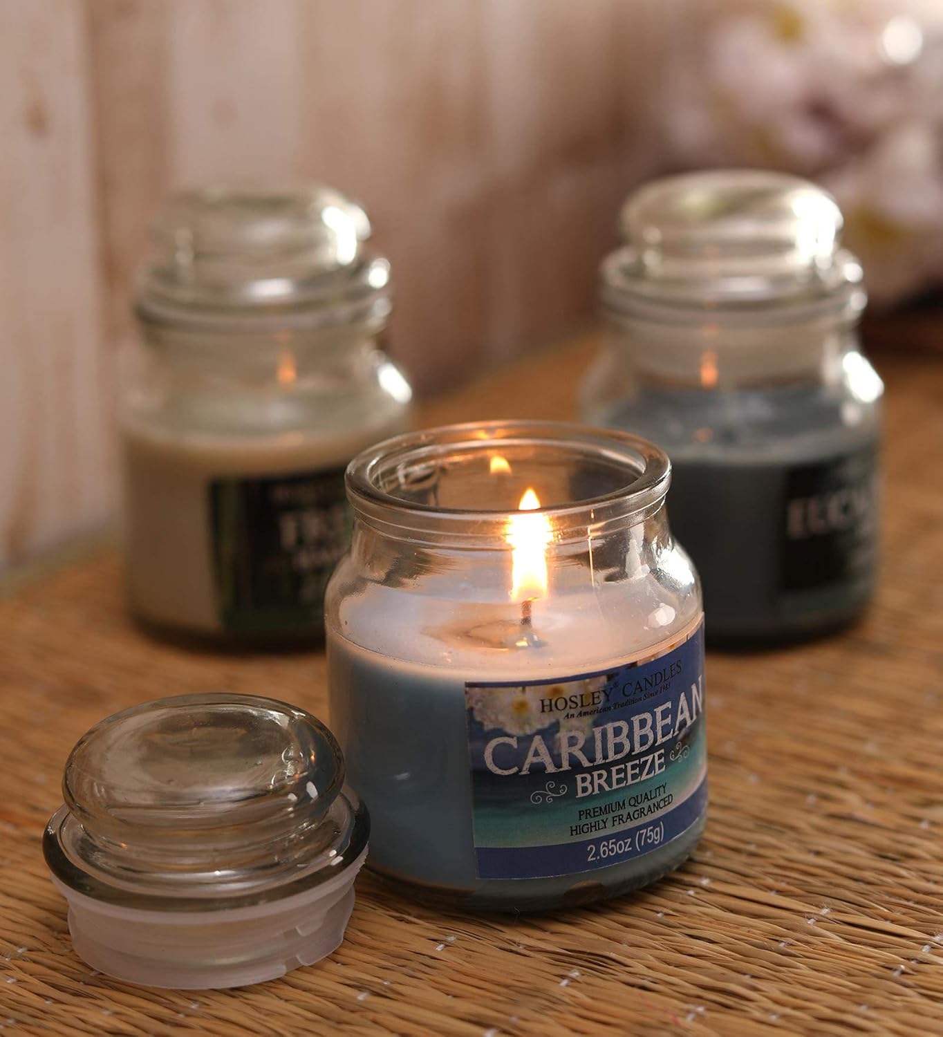 Buy Hosley Set 3 Multicolor Highly Fragranced Jar Candle For