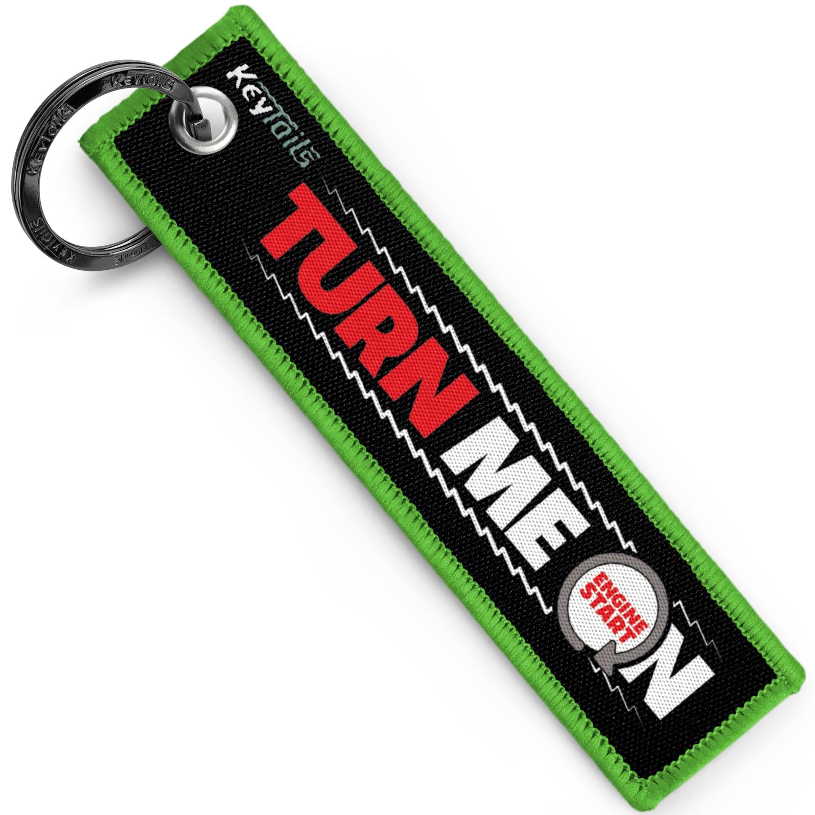 KEYTAILS Keychains, Premium Quality Key Tag for Motorcycle, Scooter, ATV, UTV [Turn Me On, Ride Me]