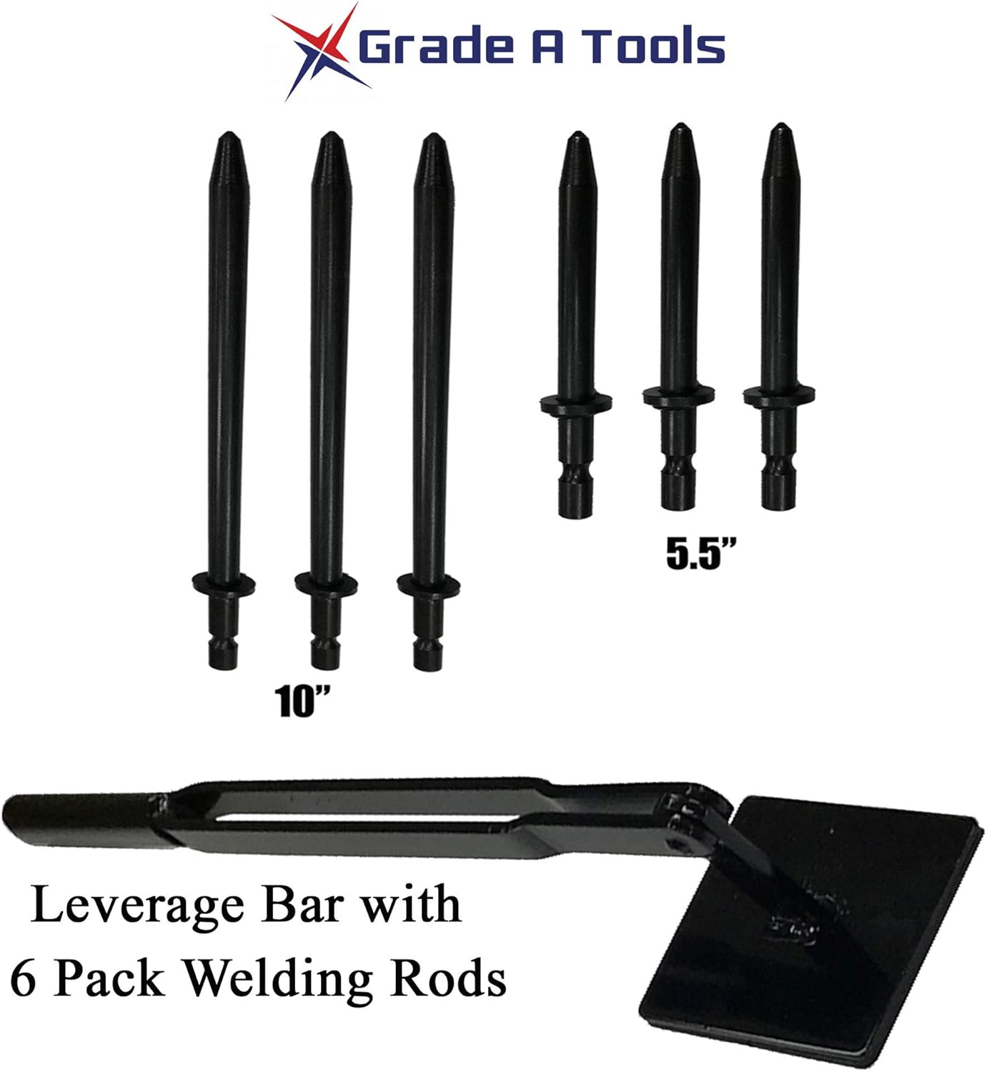 Dent Fix Leverage Pulling Bar with 6 Bonus Welding rods. DF-505L