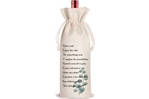 LANBAIHE RETIREMENT Wine Gift Bag,Retirement Wine Bag Gifts for Father, Mother, Brothers and Sisters, Neighbors and Superiors,Linen Wine Gift Bag