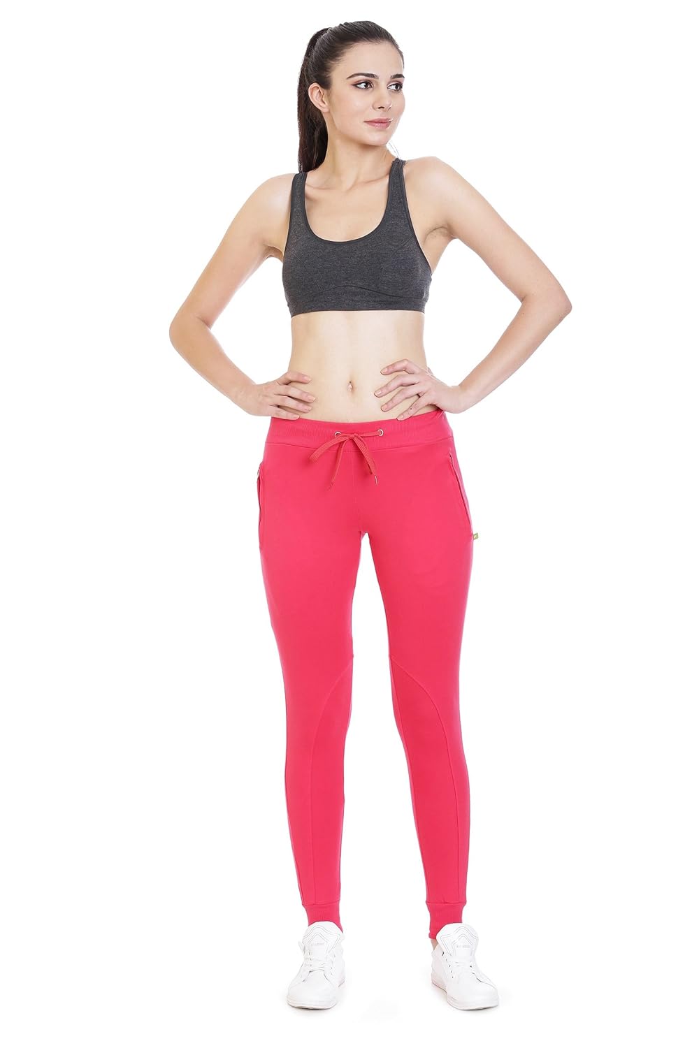 goldstroms women's solid yoga/sports track-pant/jogger with zipper pocket
