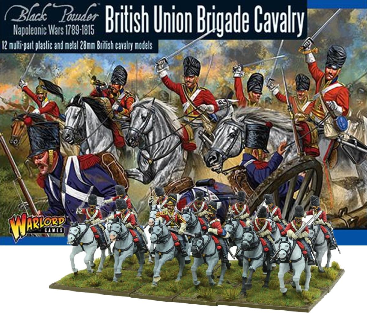 Warlord Games British Union Brigade Cavalry - 28mm Scale Plastic Miniatures for Black Powder Highly Detailed Napoleonic Era Miniatures for Table-top Wargaming