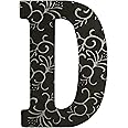 COLLECTIVE HOME - Metal Letters for Wall Decor, 13.75" Black Embossed Metal Alphabet, Antique Wall Decor, Farmhouse Wall Haning Signs, Rustic Letters for Home Bedroom Office (D)