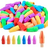 Sooez 60 Pack Pencil Top Erasers Bulk, Cap Erasers Toppers for Pencils | 7 Colors, Clean Erasing, No Smudge, No Paper Tear, Precise Erasing, Latex-Free, Teacher Must Haves for Kid Classroom Prizes