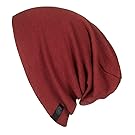 Warm Slouchy Beanie Hat - Deliciously Soft Daily Beanie in Fine Knit Maroon One Size