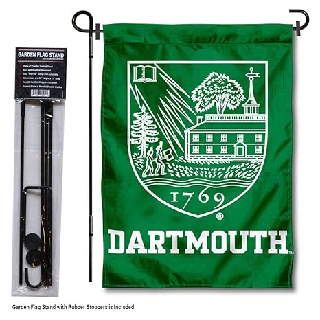 College Flags Banners Co Dartmouth Big Green Crest Garden Flag