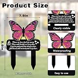 Chihutown Memorial Grave Stake Butterfly Acrylic Memorial Plaque 9.8x7.9 in view 3