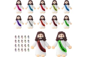 Little Jesus Figures, Mini Jesus Figurines in Bulk, Multicolor Tiny Miniature Jesus Figures for Hide and Seek, Religious Part