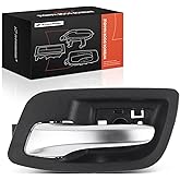 A-Premium Rear Left Driver Side Interior Door Handle Compatible with Chrysler 300 2011-2016, Sedan, Black Housing with Silver