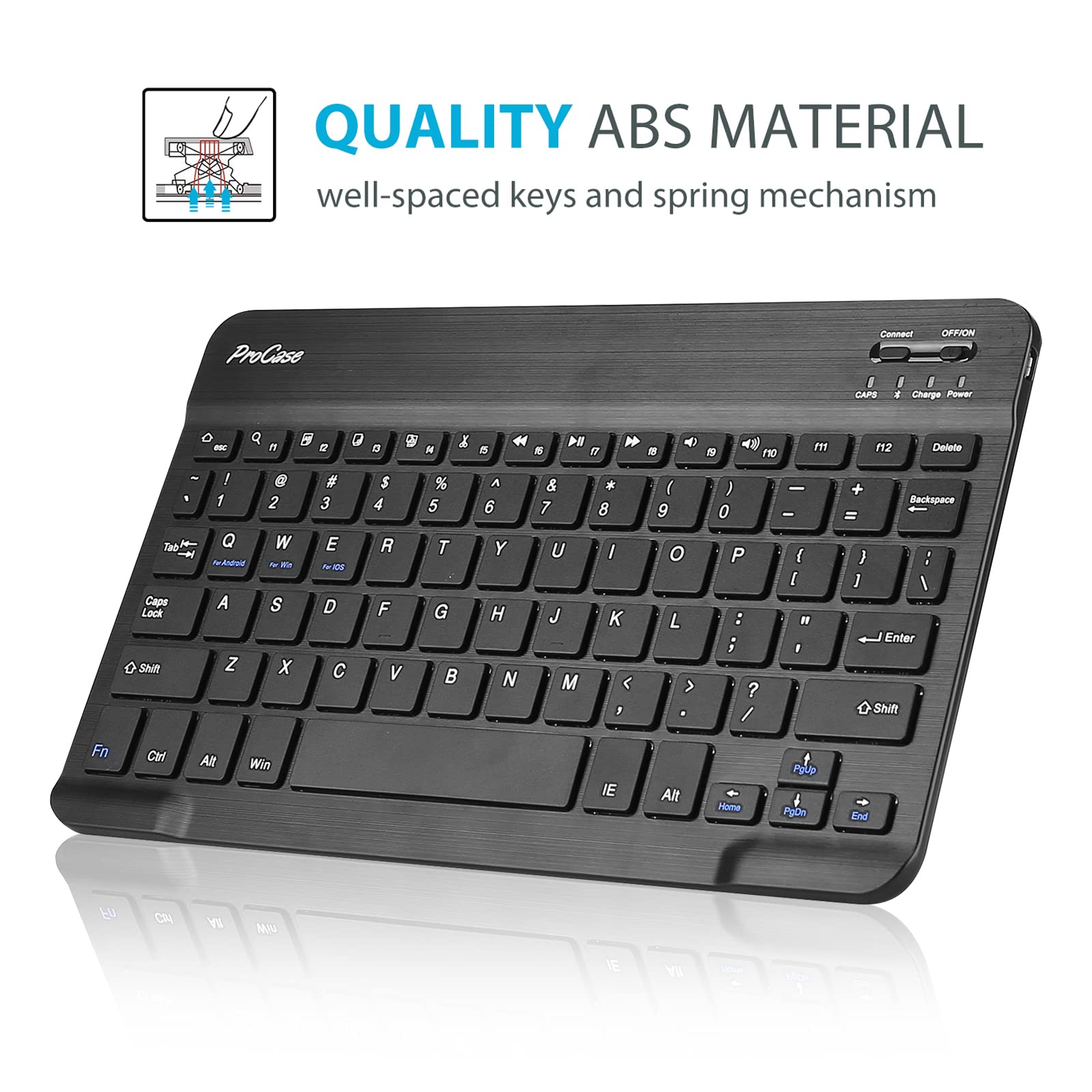 ProCase for iPad 11th (A16) 11-inch 2025 / 10th Generation Case with Keyboard 10.9 inch 2022, PU Leather Case with Magnetically Detachable Wireless Keyboard -Black