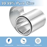 sourcing map 1pc 99.99% Zinc Sheet 0.02"x2"x39" Metal Foil Anode Strip Lab DIY view 3