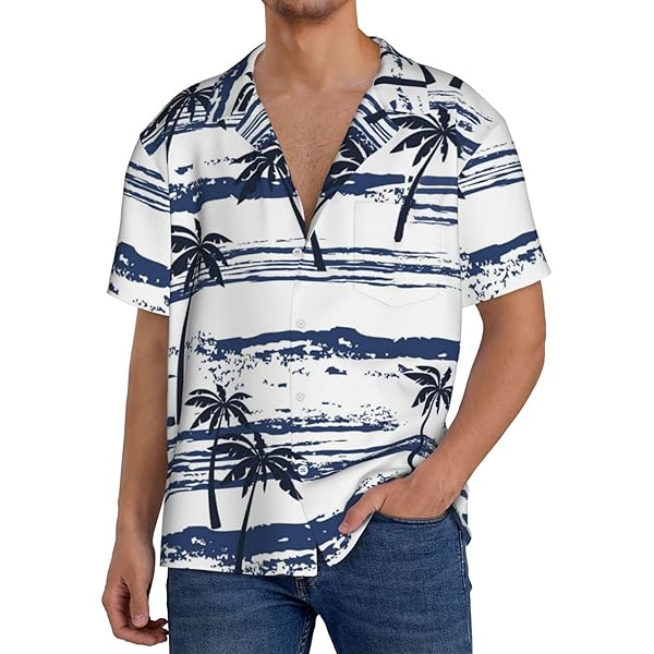 Amazon.com: Men's Paisley Bandana Shirt Hawaii Short Sleeve