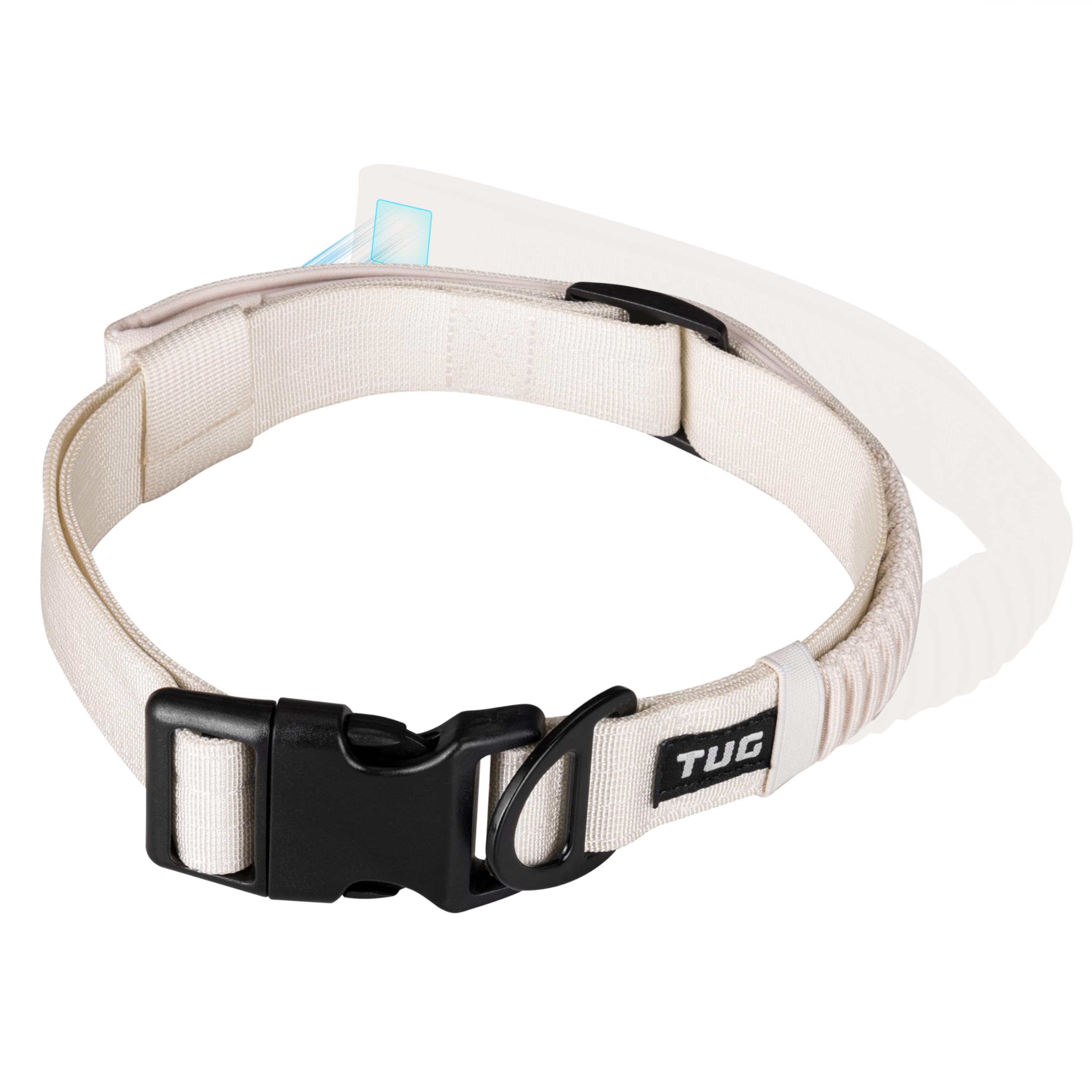 TUG Grab Collar | Integrated Traffic Lead Magnetically Attached for Quick Control (Large/Cream)