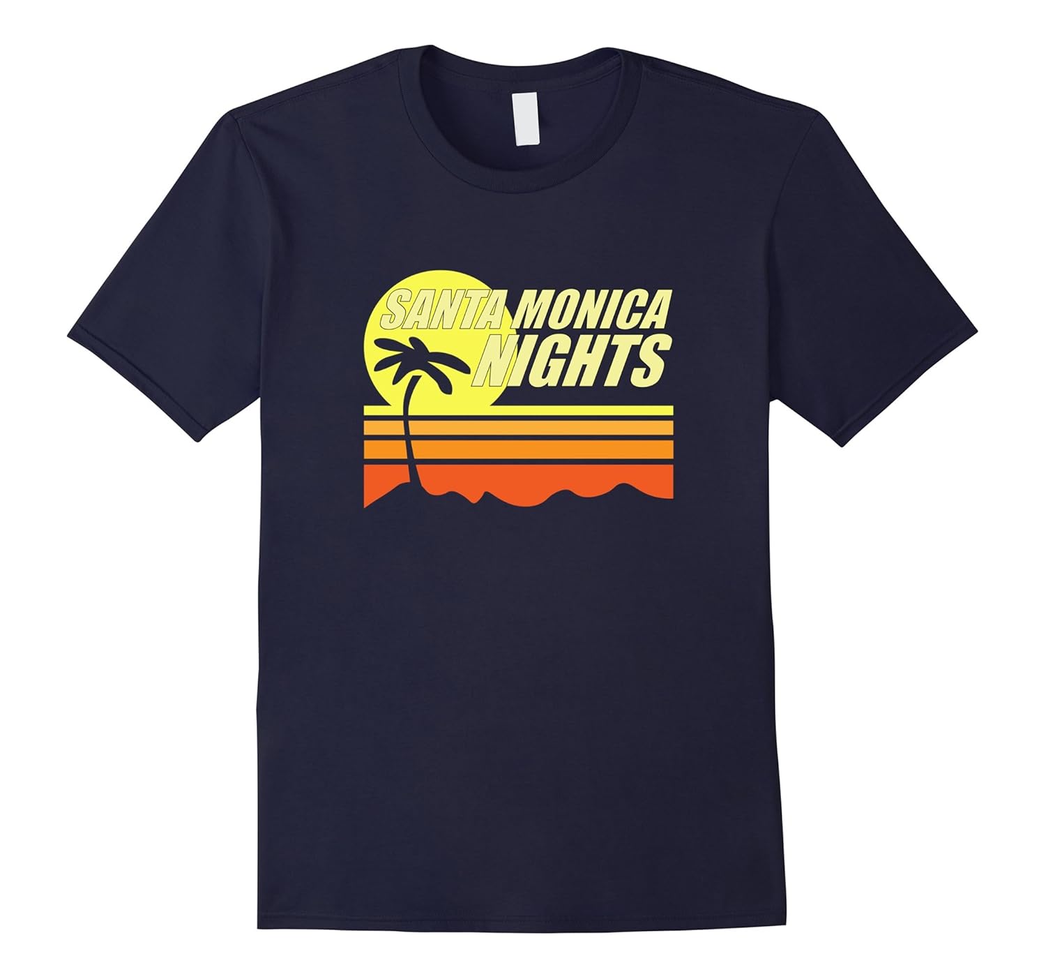 Santa Monica, California Night Sunset T-Shirt-ANZ