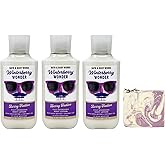 Bath & Body Works Winterberry Wonder 3 Pack Body Lotion Bundle with a Lavender Dream Bar Soap - Full Size
