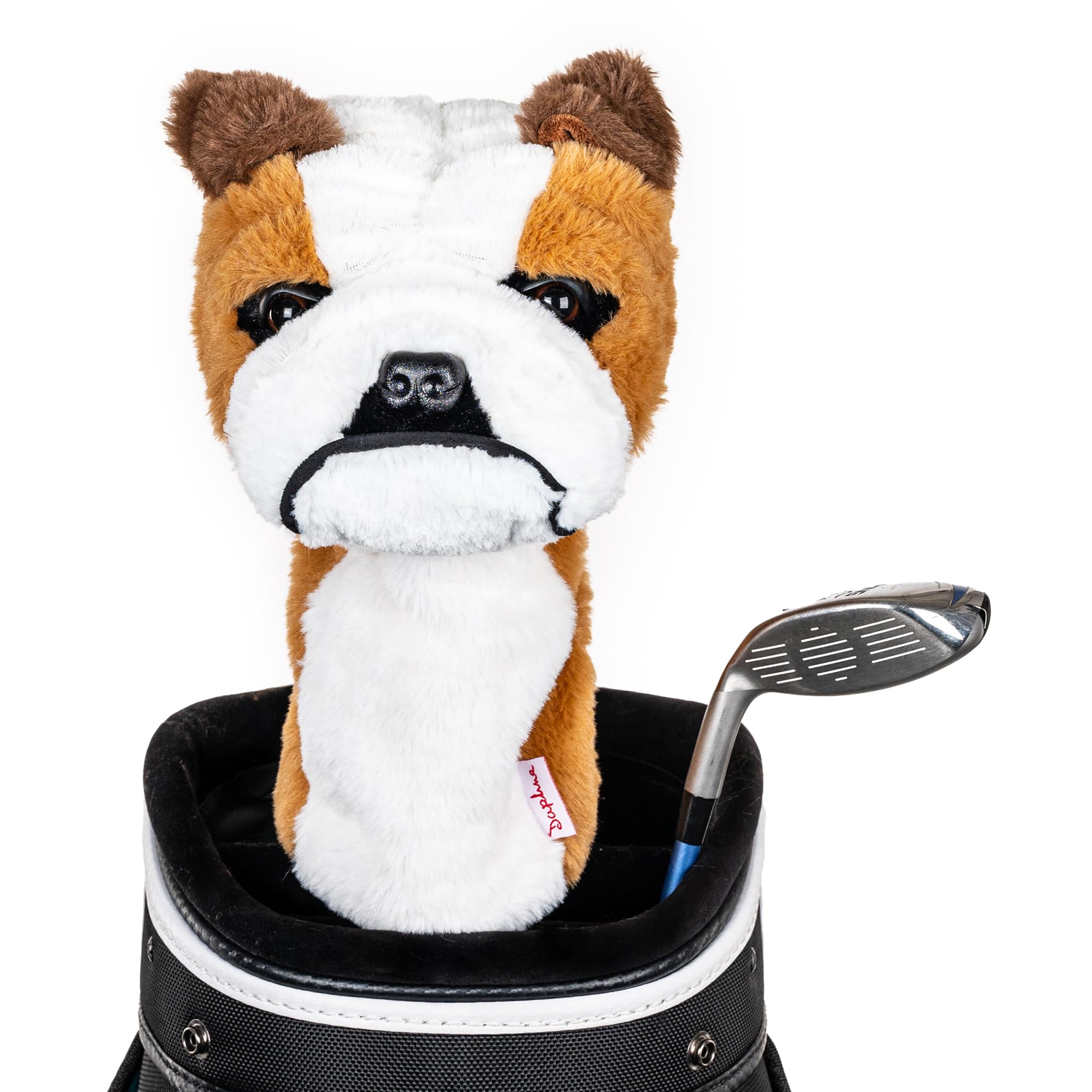 Daphne's Novely Headcover - Bulldog,Brown-White