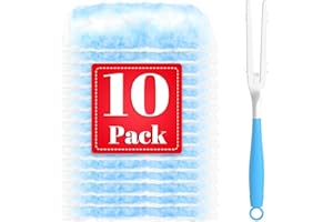 LYASIL Duster Refills Compatible with Swiffer Heavy Duty Duster Refill,10 Pack Dusters & 1 Handle for Swiffer Kit,Dusters for Cleaning Car Electronics Furniture Blinds,Ceiling Fan Cleaner