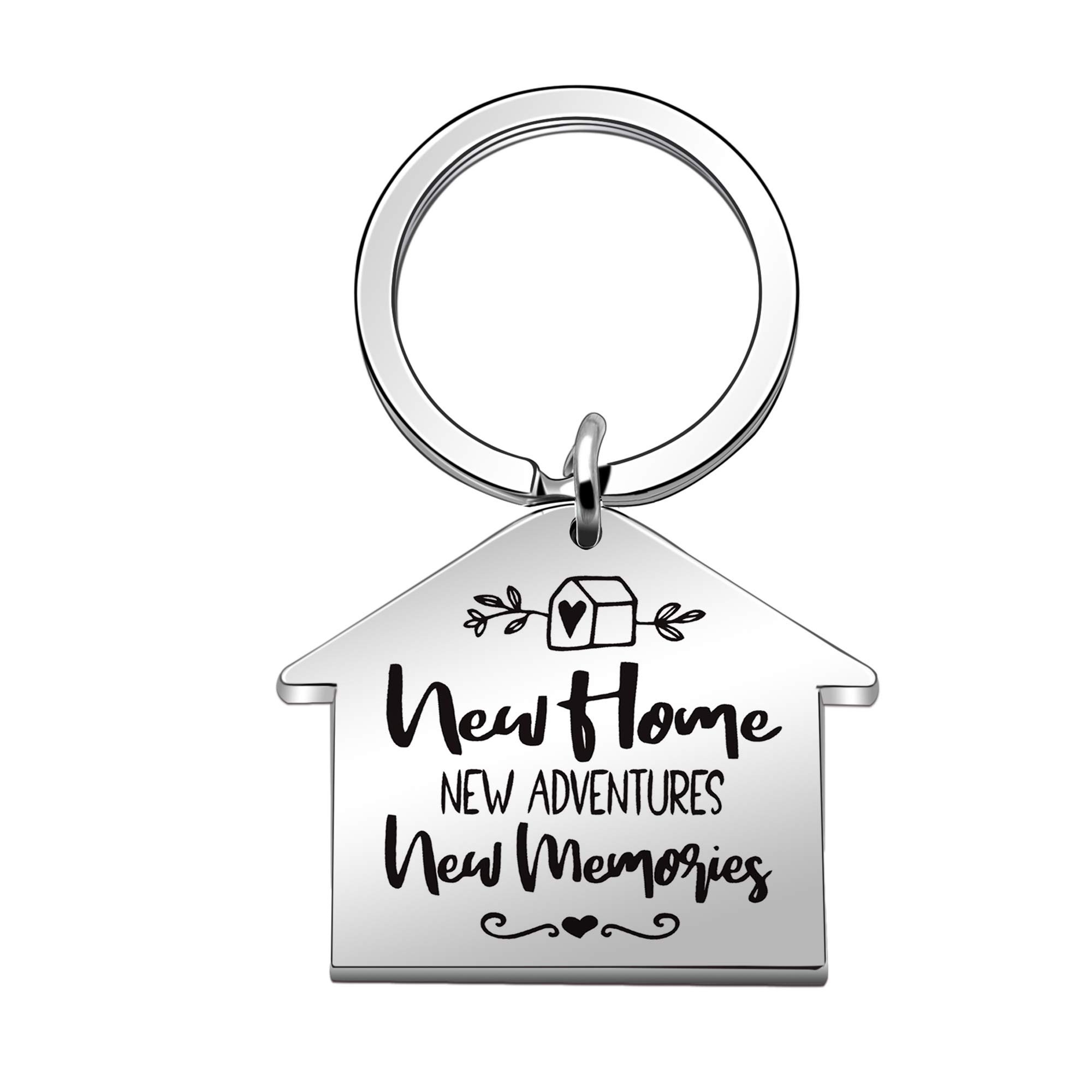 New Home Adventures & Memories Keyring Keychain Housewarming Gifts for Relatives & Friends