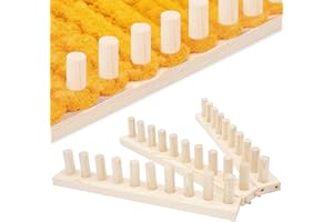 Knitting Loom, Hand Knitting Yarn Chunky Blanket Kit, Multi-Craft Weaving Loom, Wooden Frame for DIY Throw Blankets Adjustabl