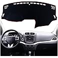 KEEGTBOX Dash Mat Cover Custom Interior Center Console Compatible with Dodge Journey 2011 2012 2013 2014 2015 2016 2017 2018 2019 2020 Dashboard mat Covers Accessories (Red Rim)