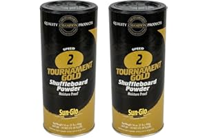 Sun-Glo Twin Pack of 2 Speed Shuffleboard Powder Wax with a Shuffleboard Sweep bundle option