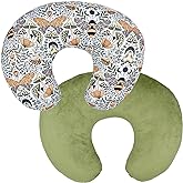 Winmany Baby Nursing Pillow Cover Newborn Removable Breastfeeding Pillowcover Cute Pattern Girls Boys Nursing Pillowcase for Breast and Bottole Feeding