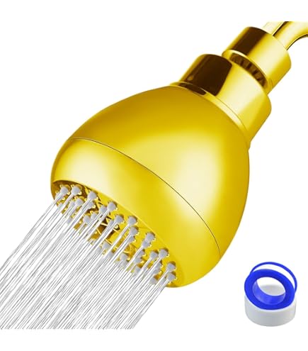 DLymtrx 5-Function High Pressure Rain Shower Head - 4 Inch Detachable Head With Water Saving