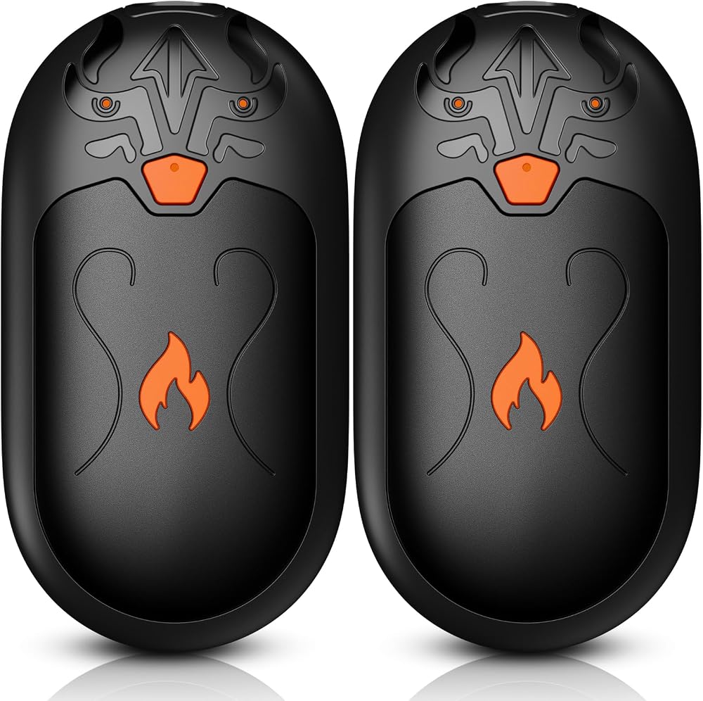 DAXING Hand Warmers Rechargeable 2 Pack 6000mAh 24H 3 Heating Modes Black