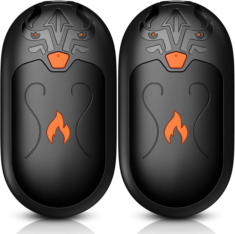 DAXING Hand Warmers Rechargeable 2 Pack 6000mAh 24H 3 Heating Modes Black