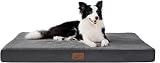 Bedsure Extra Large Dog Bed Orthopedic Washable Grey 112x81x7.6cm