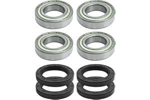 DUZFOREI Front Wheel Bearing and Seal Kit 4 Pcs with Seal Replacement for Yamaha Grizzly 350 450 Kodiak 400 450 Big Bear 2WD 
