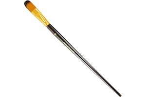 MyArtscape Taklon Synthetic Brushes - Long Handle Replacement Brushes (Filbert 3/4")