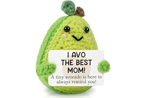 GIFTMARK Mom Gift from Daughter Mothers Day Decor Positive Crochet Avocado Emotional Potato Pickle Mini Handmade Birthday Gift for Mother Funny