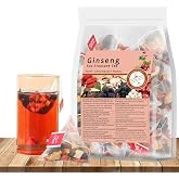 Ginseng Ten Treasures Tea,Kidney Detox Cleanse Tea Bags for Women and Men,Natural Traditional Chinese Herbal Blend Tea,More herbs,Wolfberry,Maca,Mulberry,5.29oz