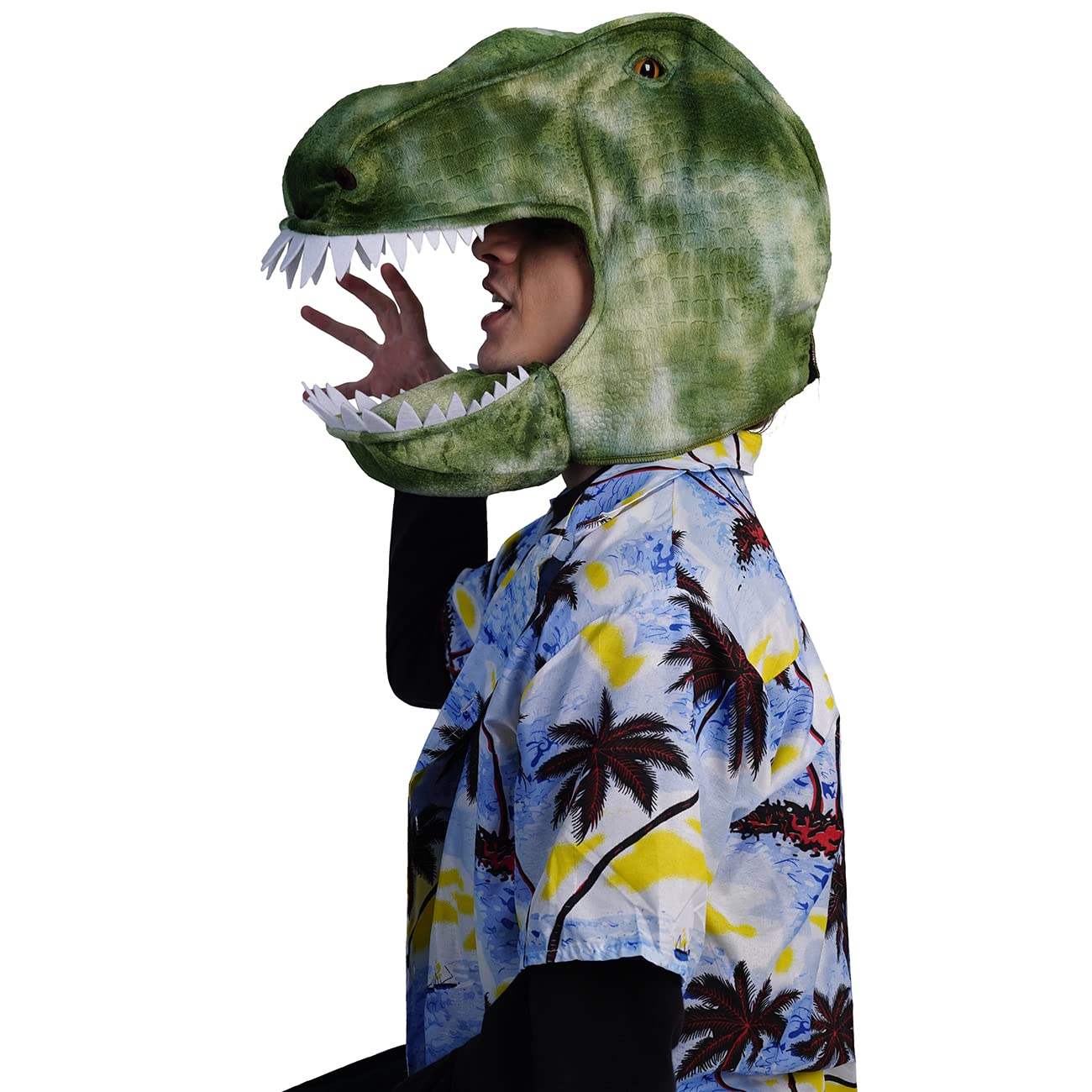 SEA HARE Dinosaur Hat for Adult Funny Animal Hat Green Polyester Costume Headwear