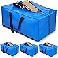 Moving Bags with Handles, Rihim Heavy Duty Extra Large Storage Bags Totes with Zippers, Dorm College Moving Supplies Box…