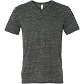 Bella + Canvas Unisex Jersey Short-Sleeve V-Neck T-Shirt M CHARCOAL MARBLE