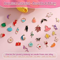 200Pcs Charms for Jewelry Making, Assorted