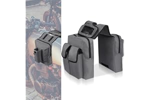 Aliceset ATV Saddle Bags ATV Tank Bags Waterproof Motorcycle Saddlebags ATV Accessories Universal Multiple Pocket Snowmobile Tank Bag Motorcycle Gas Tank Bag for ATV UTV Motorcycle(Gray)