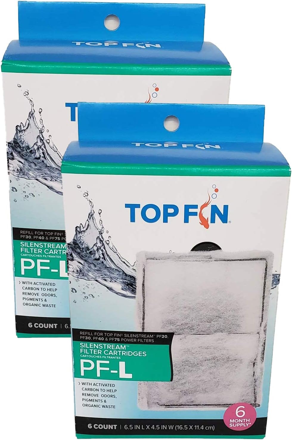 Top Fin Silenstream Large PFL Filter Cartridges Refill for PF30, PF40 and PF75