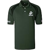 Malham USA Olive Green Polo Shirt - Officially Licensed USMC Shirt for Men