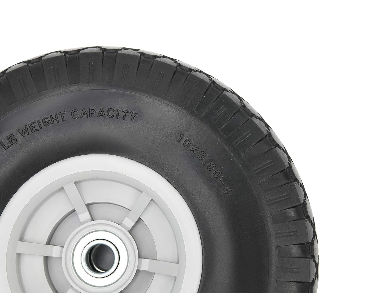 10" Flat Free Solid Tire Wheel，for Dolly Handtruck Cart，10" Flat Free Tires Air Less Tires Wheels with 5/8" Center - Solid Tire Wheel for Dolly Hand Truck Cart/All Purpose Utility Tire on Wheel: Industrial & Scientific
