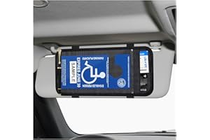 LSKASELUE Handicap Parking Placard Holder, Transparent PVC Disabled Permit Sign Protector with Elastic Strap, Handicap Permit