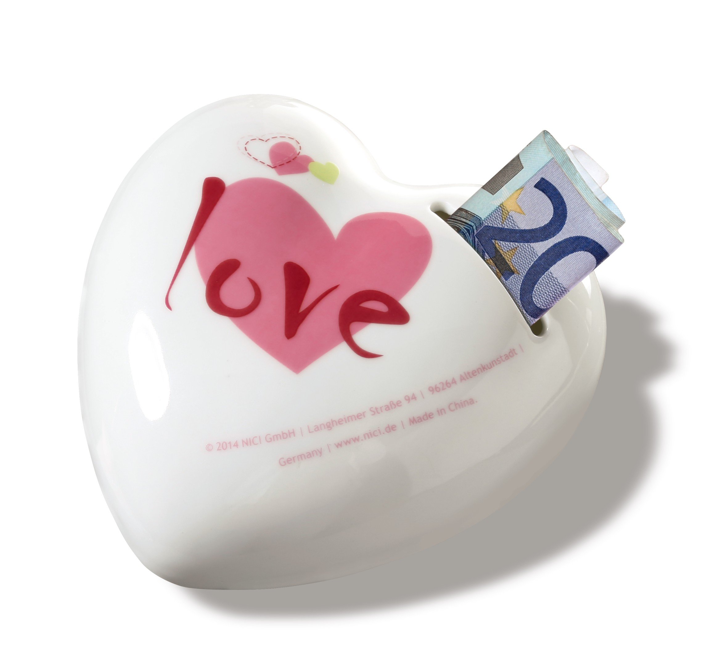 Nici 38591 Heart Box 11 x 12 x 5.8 cm Porcelain Box,